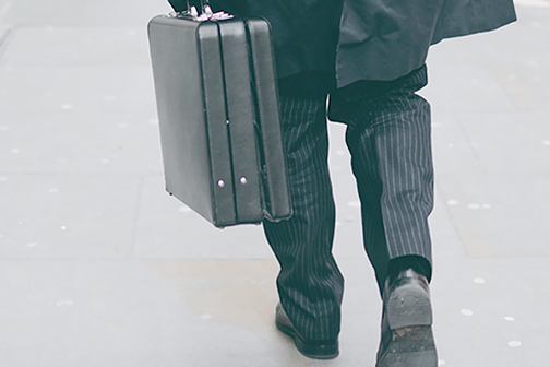 Man carrying a briefcase