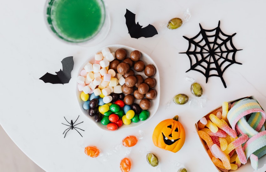 halloween candy on a table