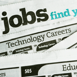 job page in a newspaper