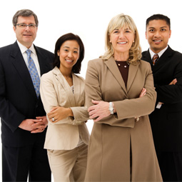 smiling business people