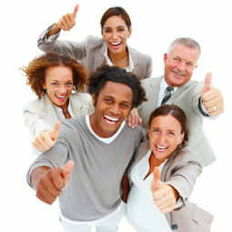 smiling business people