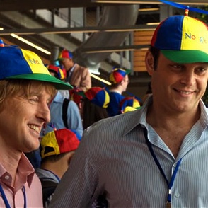 Still from The Internship, with Owen Wilson and Vince Vaughn in Google pinwheel hats