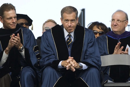 Brad Williams in a graduation gown
