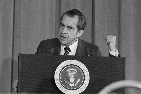 Nixon at a podium